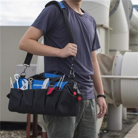 WORKPRO 18-inch Close Top Wide Mouth Storage Tool Bag - Picture 7 of 7